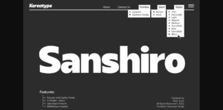 Sanshiro Font Poster 1