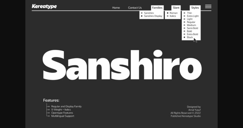 Sanshiro Font Poster 1