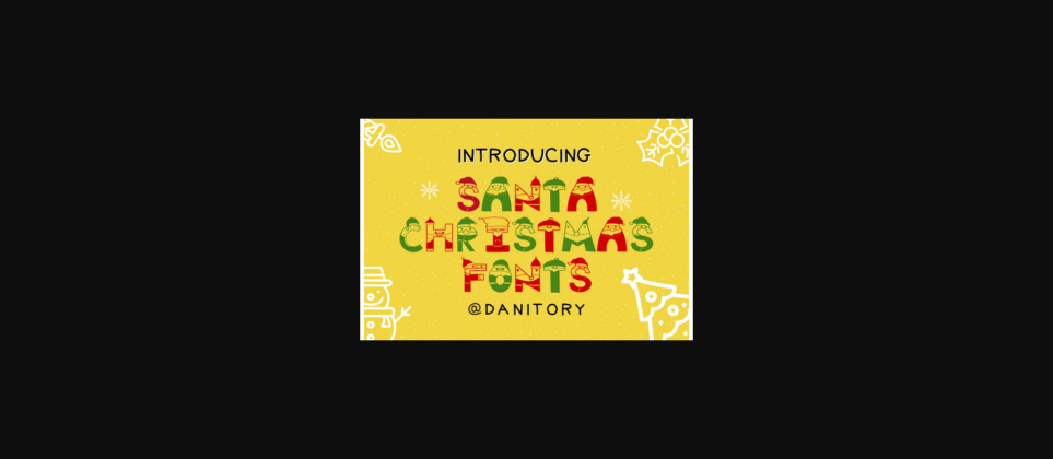 Santa Christmas Font Poster 3