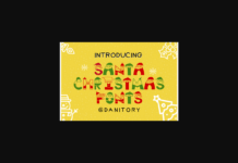 Santa Christmas Font Poster 1