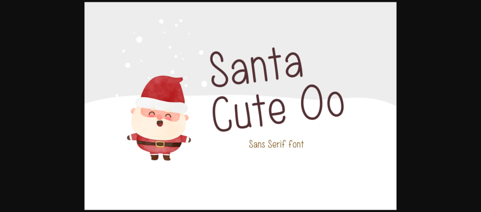 Santa Cute Oo Font Poster 3
