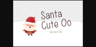 Santa Cute Oo Font Poster 1