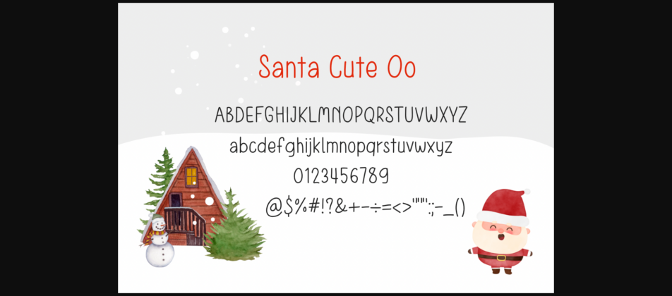 Santa Cute Oo Font Poster 4