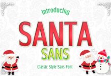 Santa Font Poster 1