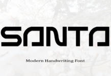 Santa Font Poster 1