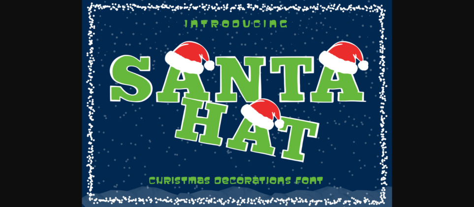 Santa Hat Font Poster 3