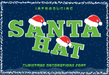 Santa Hat Font Poster 1