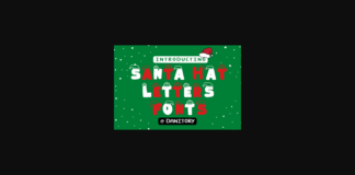 Santa Hat Letters Font Poster 1