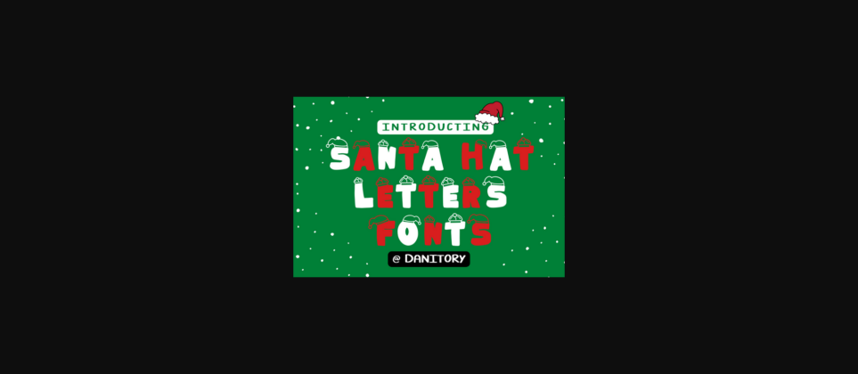 Santa Hat Letters Font Poster 1