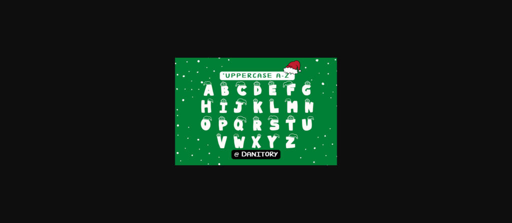 Santa Hat Letters Font Poster 5