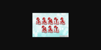 Santa Hat Monogram Font Poster 1