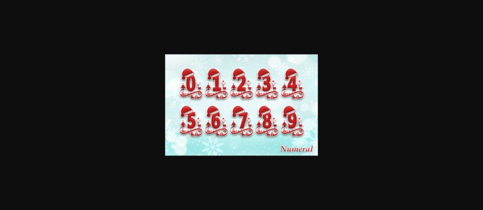 Santa Hat Monogram Font Poster 7