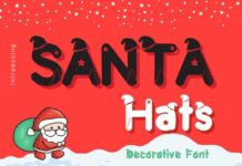 Santa Hats Font Poster 1