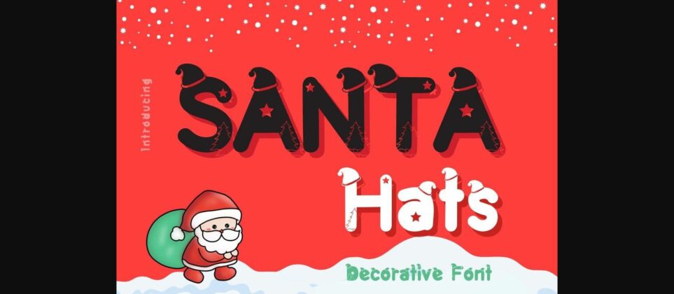 Santa Hats Font Poster 1