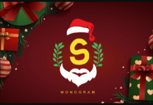 Santa Monogram Font Poster 1