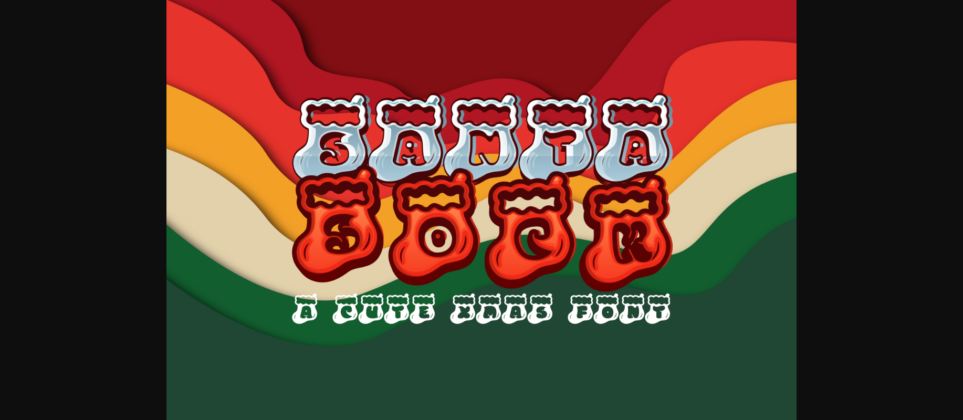 Santa Sock Font Poster 3