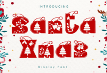 Santa Xmas Font Poster 1