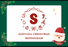 Santana Christmas Monogram Font Poster 1