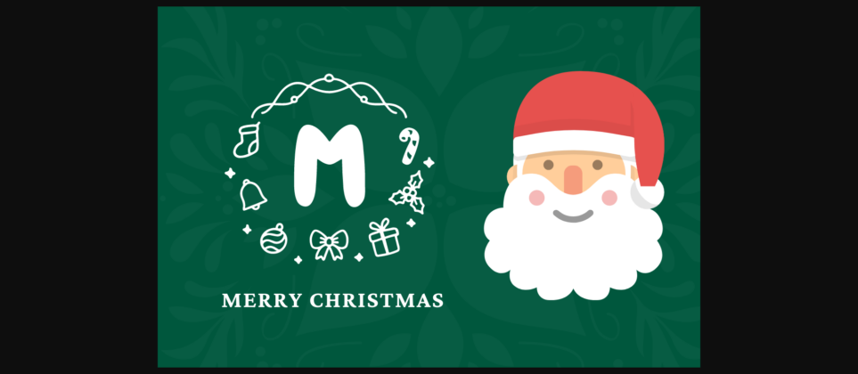 Santana Christmas Monogram Font Poster 5