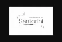 Santorini Font Santorini Font Poster 1