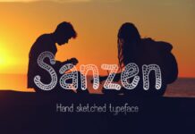 Sanzen Font Poster 1