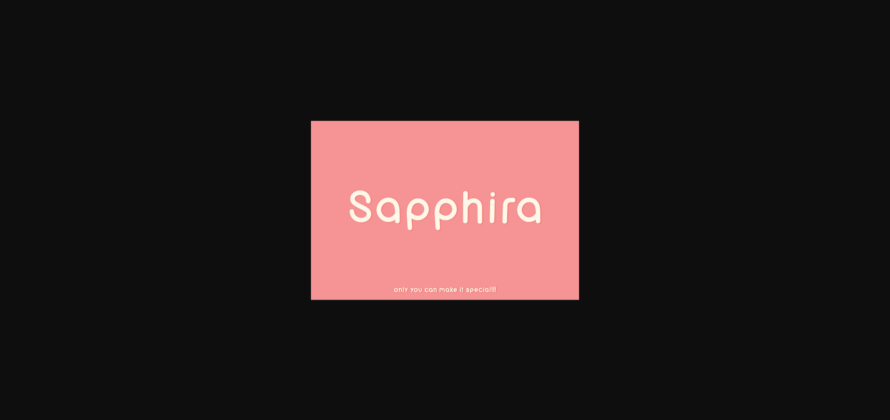 Sapphira Font Poster 3