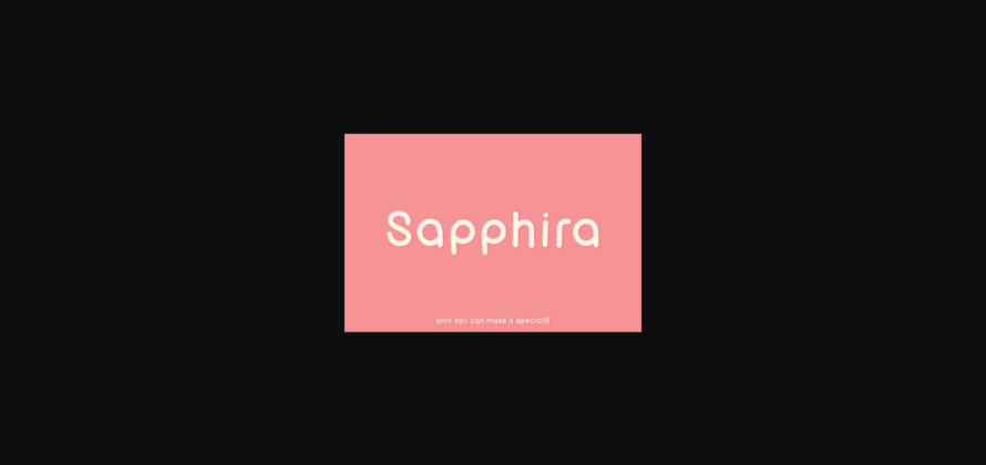 Sapphira Font Poster 1