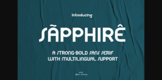 Sapphire Font Poster 1