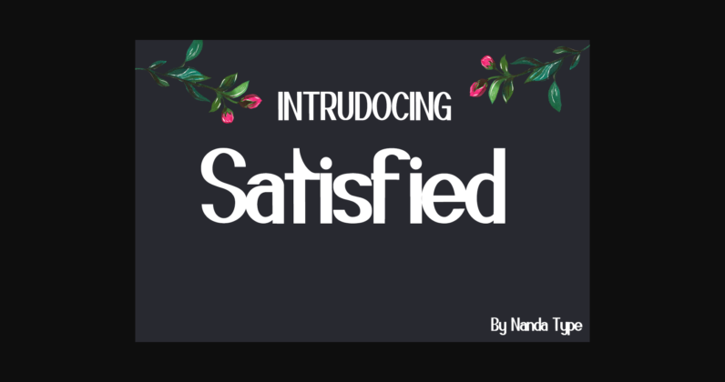 Satisfied Font Poster 3
