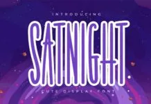 Satnight Font Satnight Font Poster 1