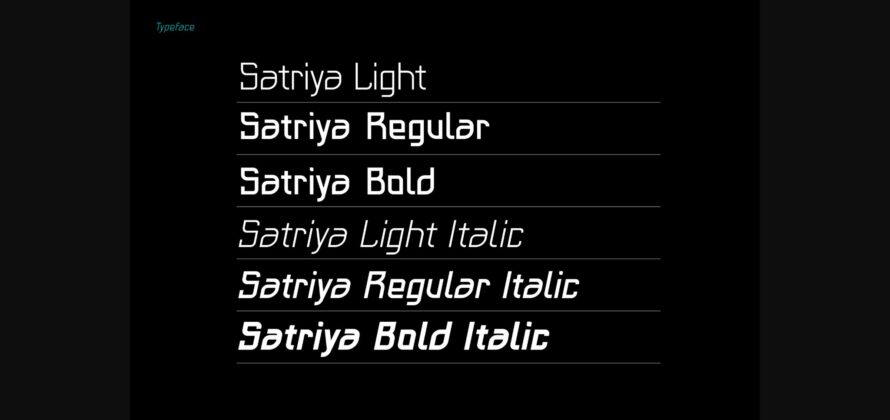 Satriya Font Poster 7