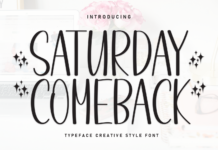Saturday Comeback Font Poster 1
