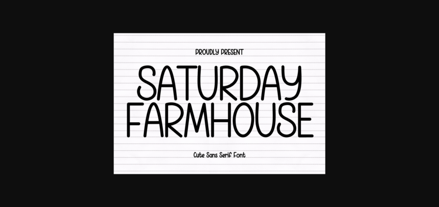 Saturday Farmhouse Font Poster 3