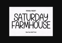 Saturday Farmhouse Font Poster 1