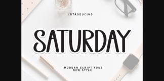 Saturday Font Poster 1