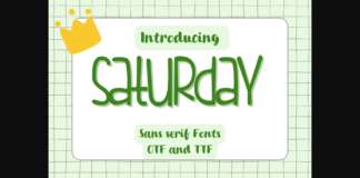 Saturday Font Poster 1