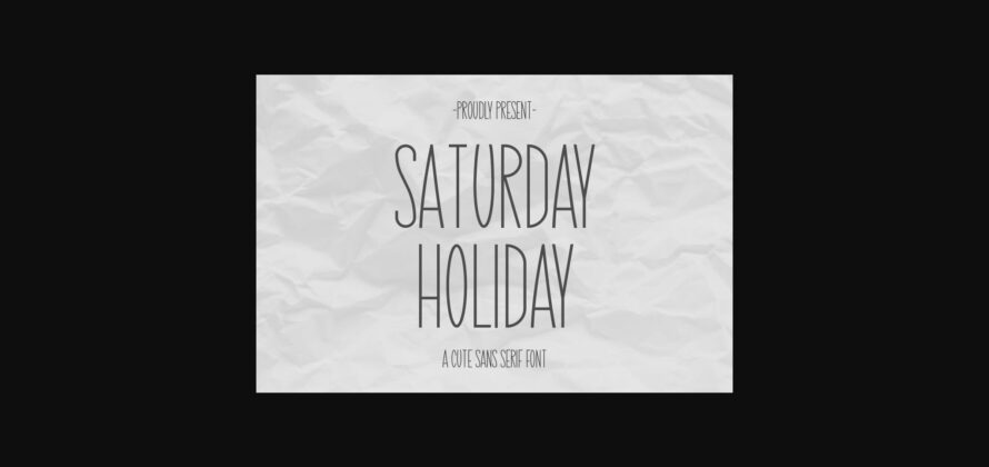 Saturday Holiday Font Poster 3