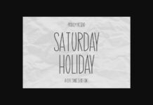 Saturday Holiday Font Poster 1