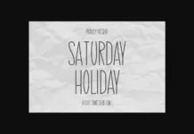 Saturday Holiday Font Saturday Holiday Font Poster 1
