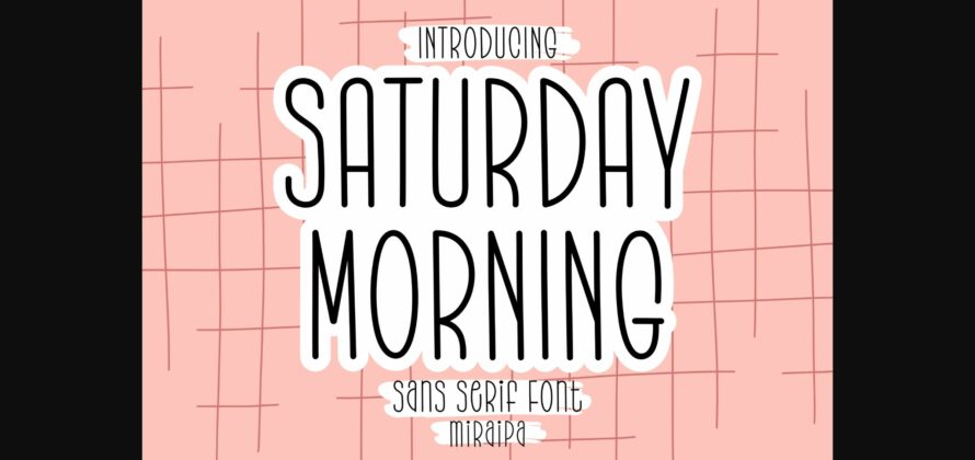 Saturday Morning Font Poster 3