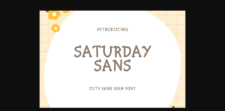 Saturday Sans Poster 1