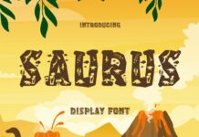 Saurus Font Poster 1