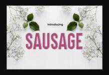 Sausage Font Poster 1