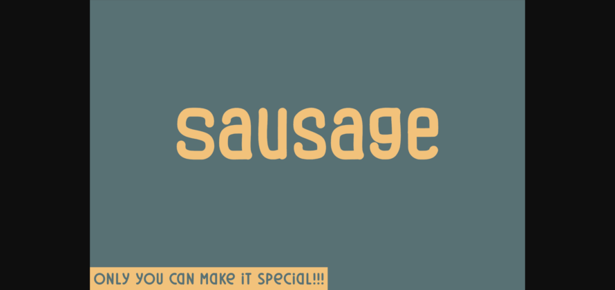 Sausage Font Poster 3