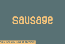 Sausage Font Poster 1