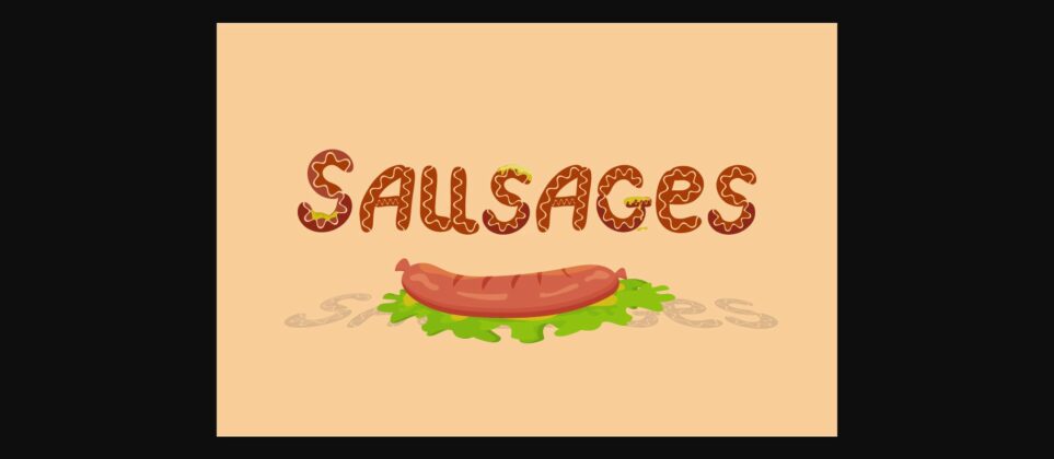 Sausages Font Poster 3