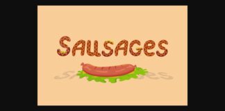 Sausages Font Poster 1