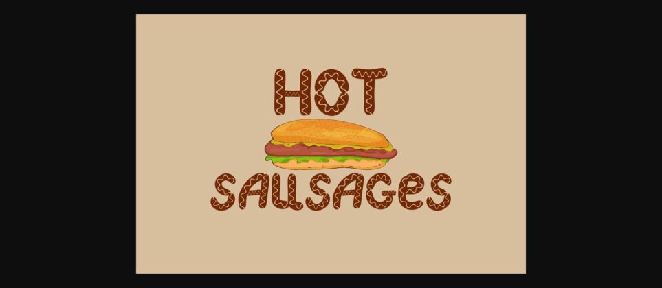 Sausages Font Poster 4