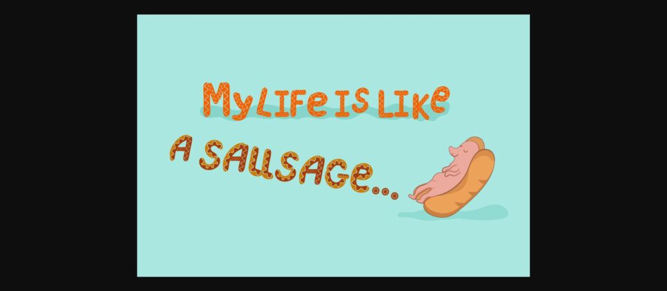 Sausages Font Poster 5