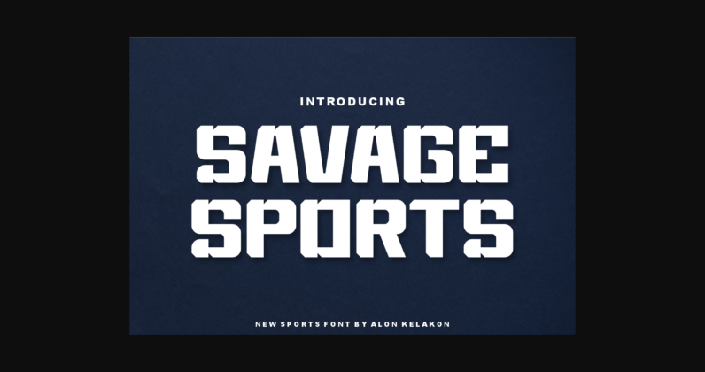 Savage Sports Font Poster 3